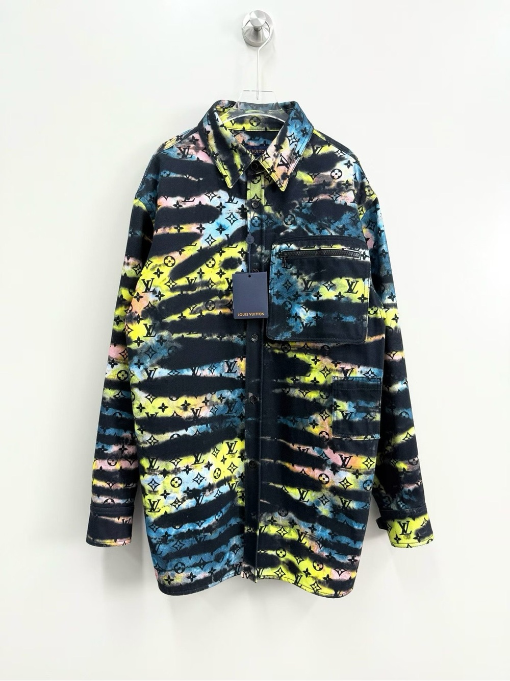 Louis Vuitton Men’s Black Multicolor Monogram Shirt Jacket